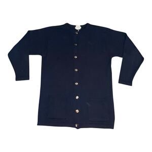 Talbots Sweater Women Large Blue 100% Wool